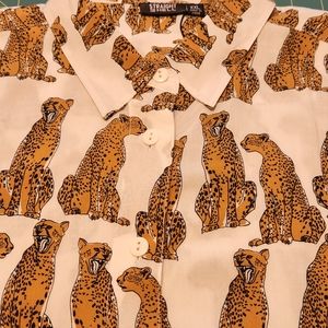 "Laying Plans" Leopard Button Down